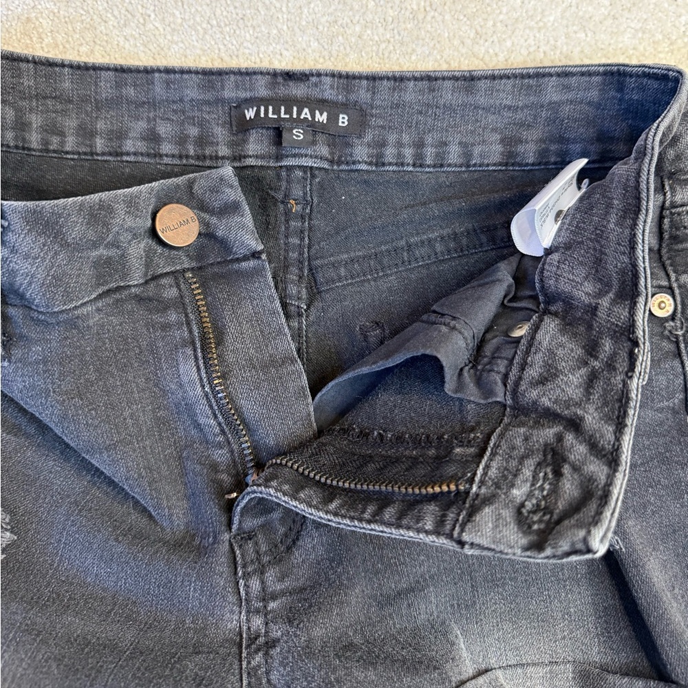 William B Black Denim Shorts Size S - Picture 7 of 8